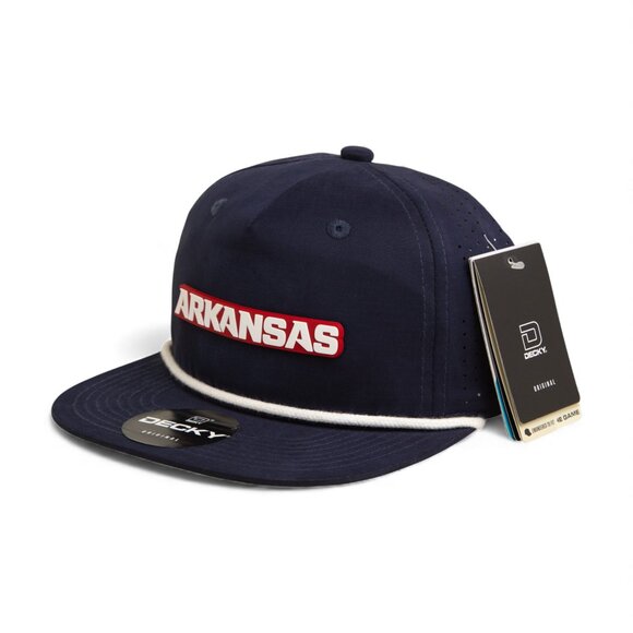 Arkansas Razorbacks ARKANSAS White 3D Perforated Rope Hat- Navy/ White - Picture 2 of 3